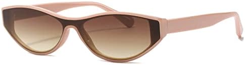 

Модные маленькие цельные солнцезащитные очки 2027 года для женщин, винтажные солнцезащитные очки для женщин, уникальные панк-очки с защитой от УФ-излучения UV400 MTZJH, Pink-brown