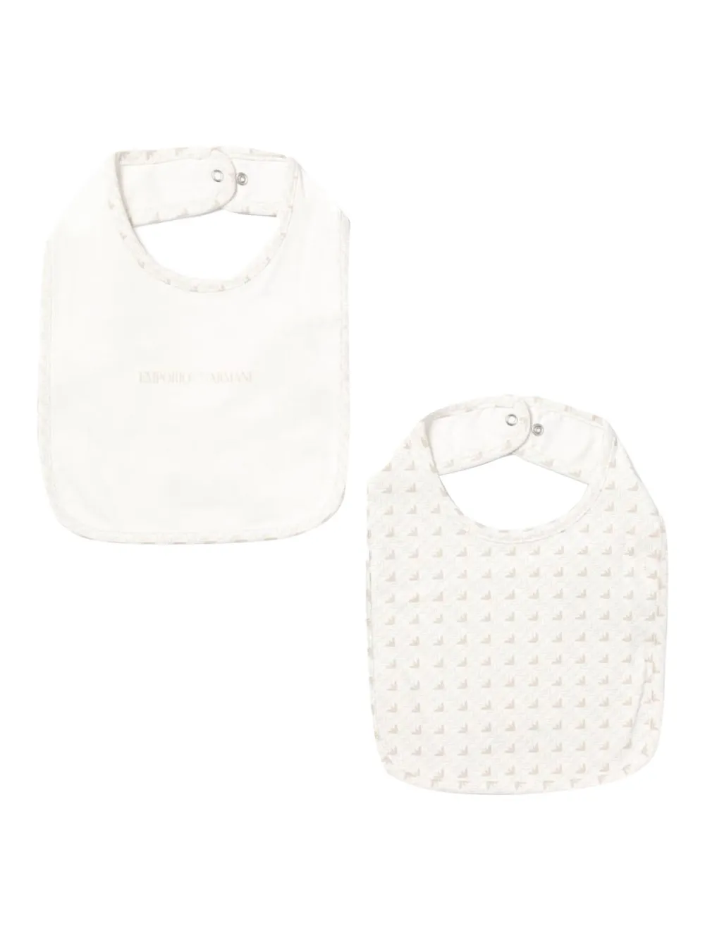 

Комплект из двух нагрудников с логотипом Eagle Emporio Armani Kids, белый