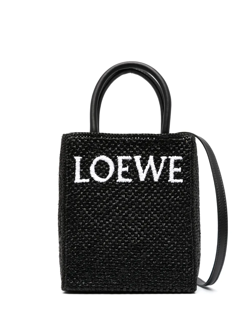 

Сумка-тоут A5 из рафии Loewe, черный