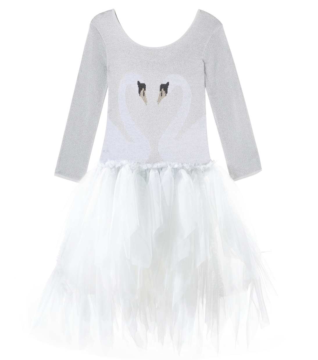 

Вязаное платье Stella McCartney Kids, серебряный