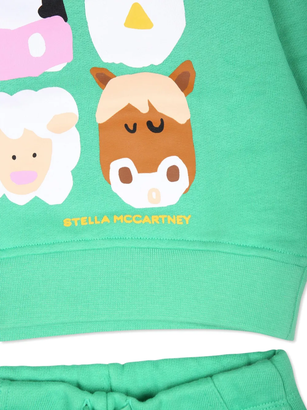 Спортивный костюм с графичным принтом Stella McCartney Kids, зеленый — фото 3