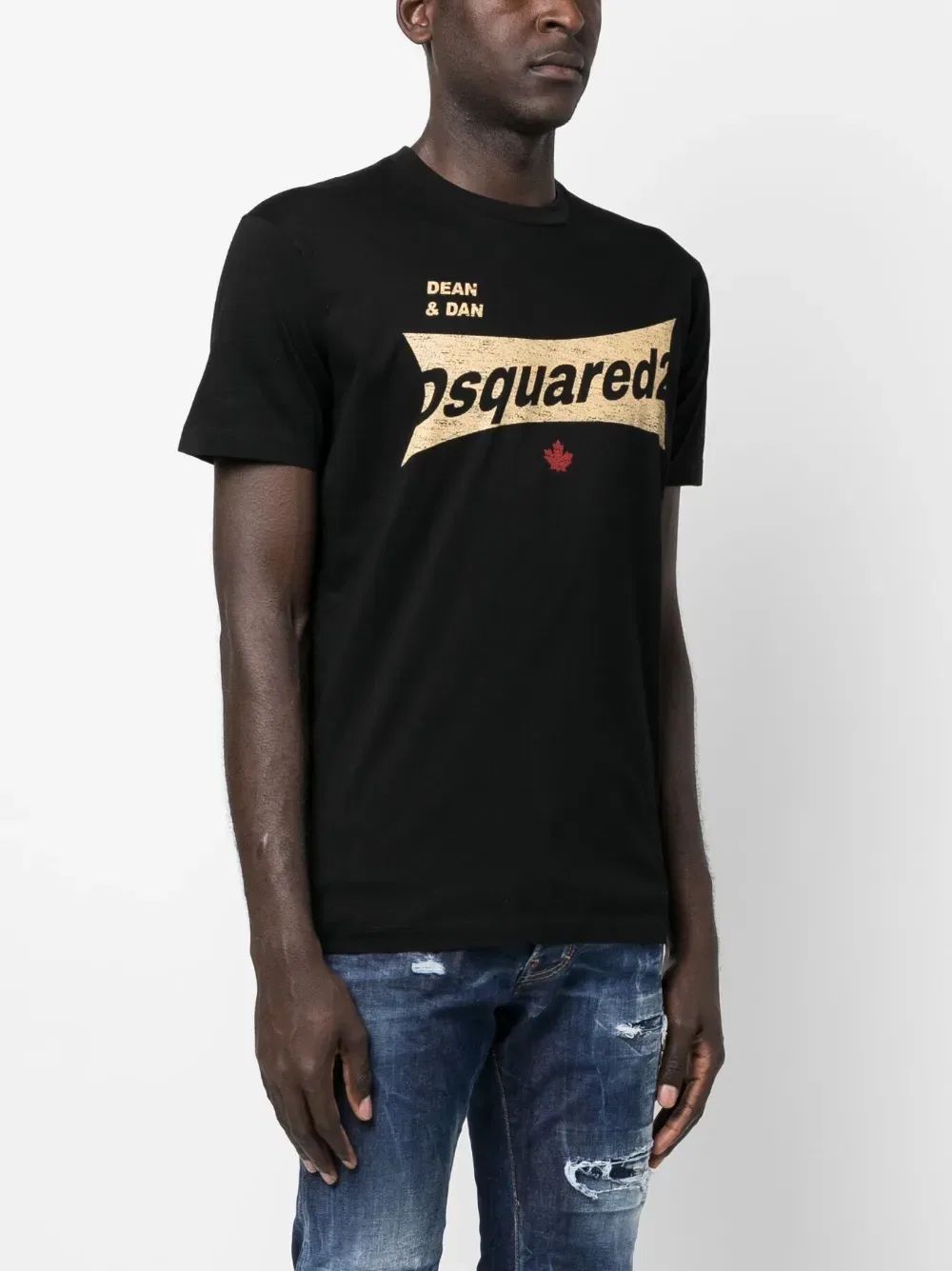 Хлопковая футболка с логотипом Dsquared2, черный — фото 3