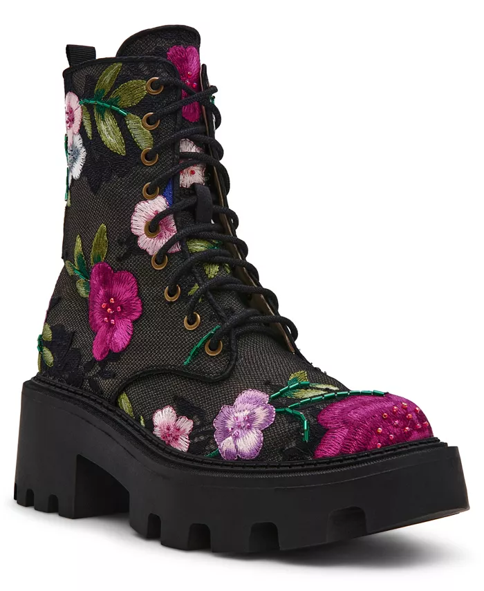 Женские ботинки Polli с вышивкой и сеткой Betsey Johnson, черный