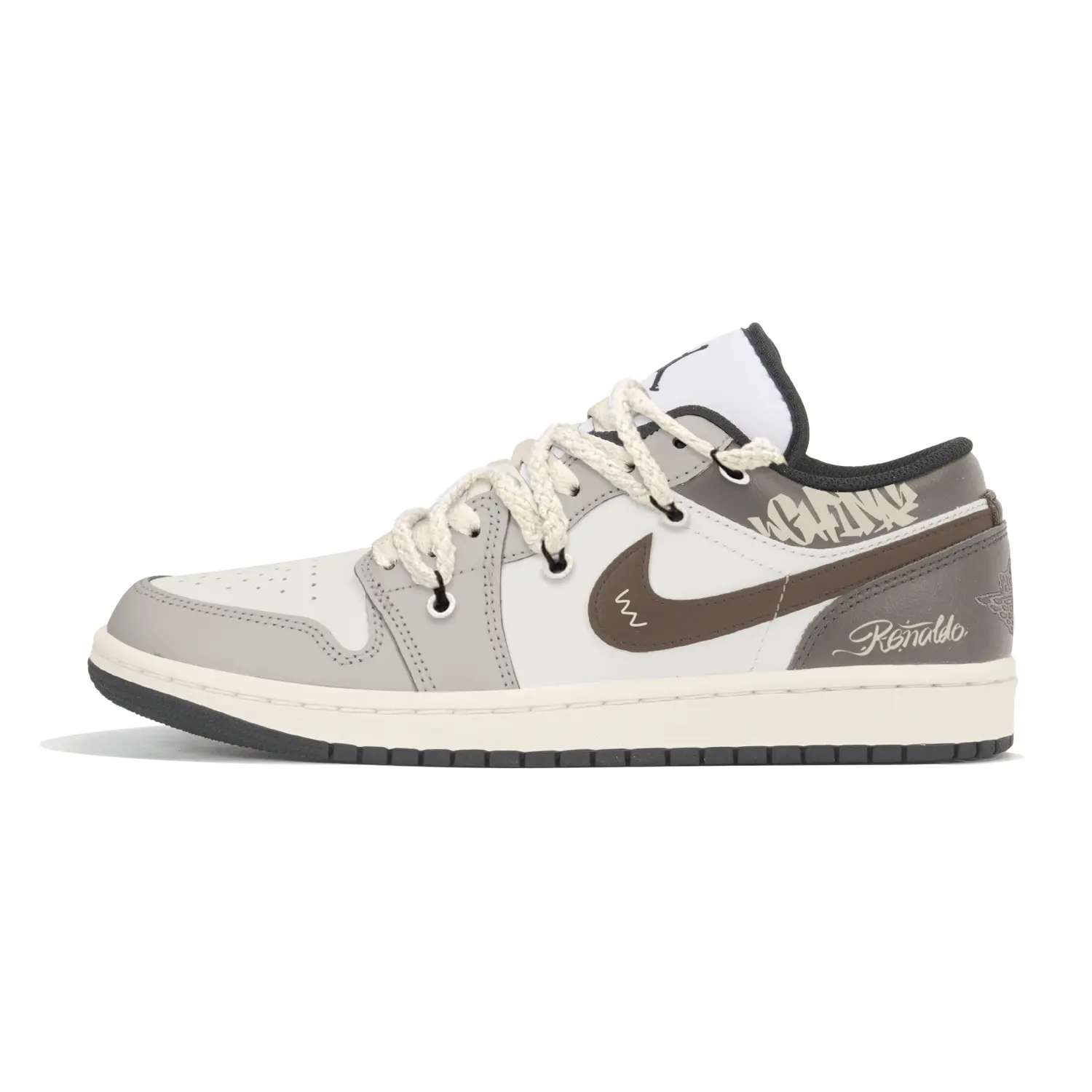 

Jordan Кроссовки баскетбольные Air 1 Chocolate Pie Wear-Resistant низкие винтажные мужские khaki