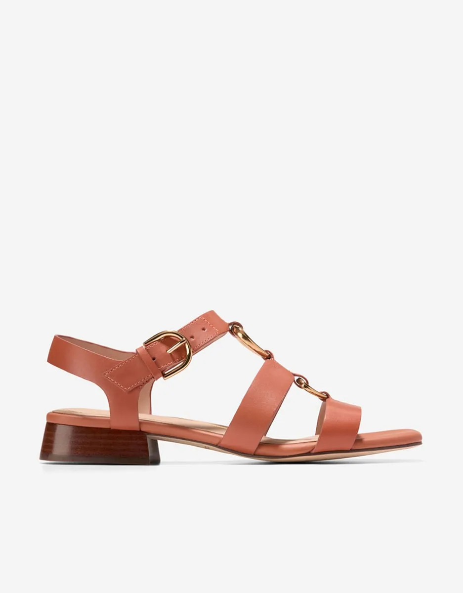 Женские сандалии на каблуке из натуральной кожи Cole Haan, коричневый