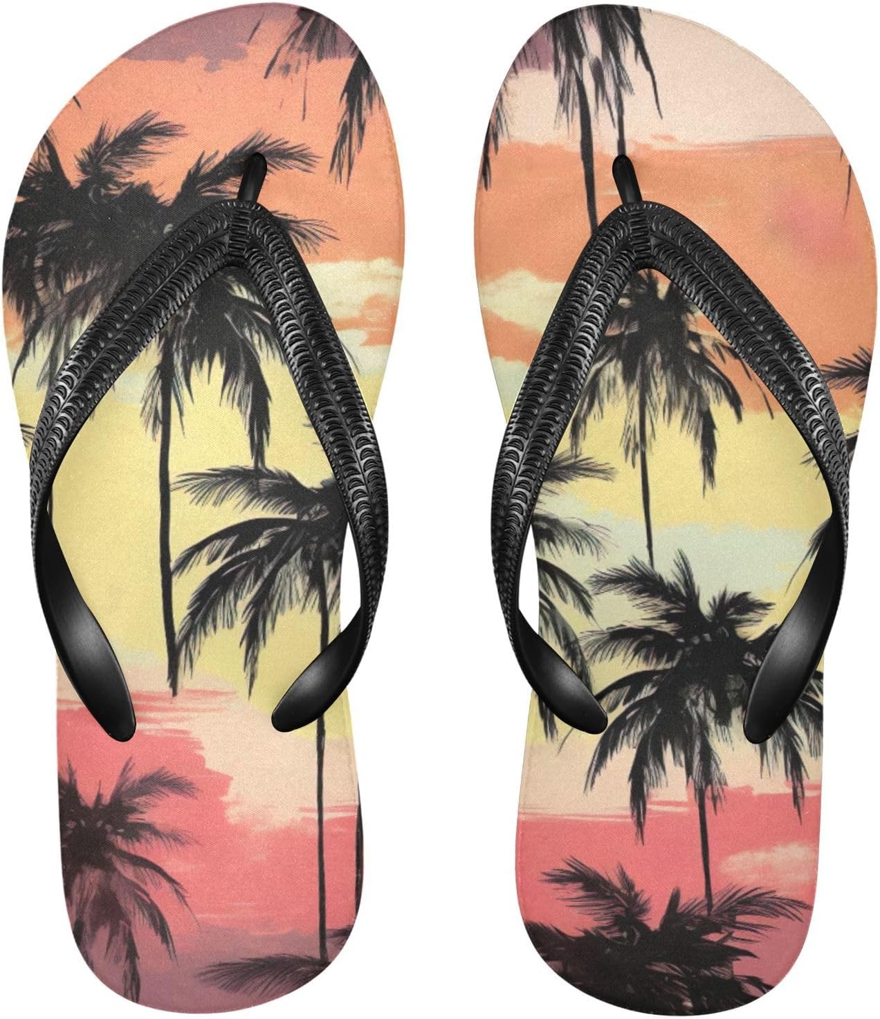 

Женские и мужские летние пляжные шлепанцы Palm Leaf с тропическим дизайном, для душа Kfbe