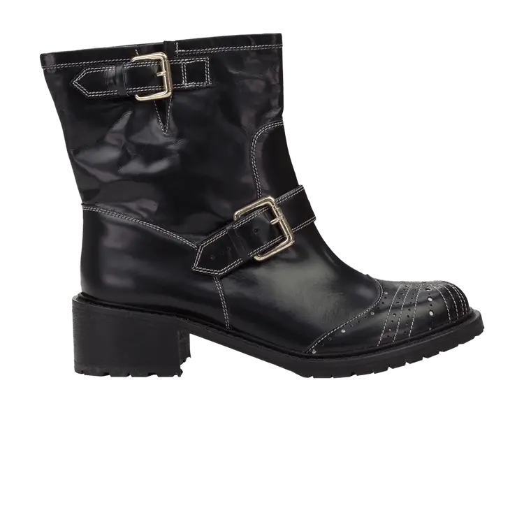 Ботинки Valentino Wmns Thread Side Logo Ankle Boot 'Black', черный