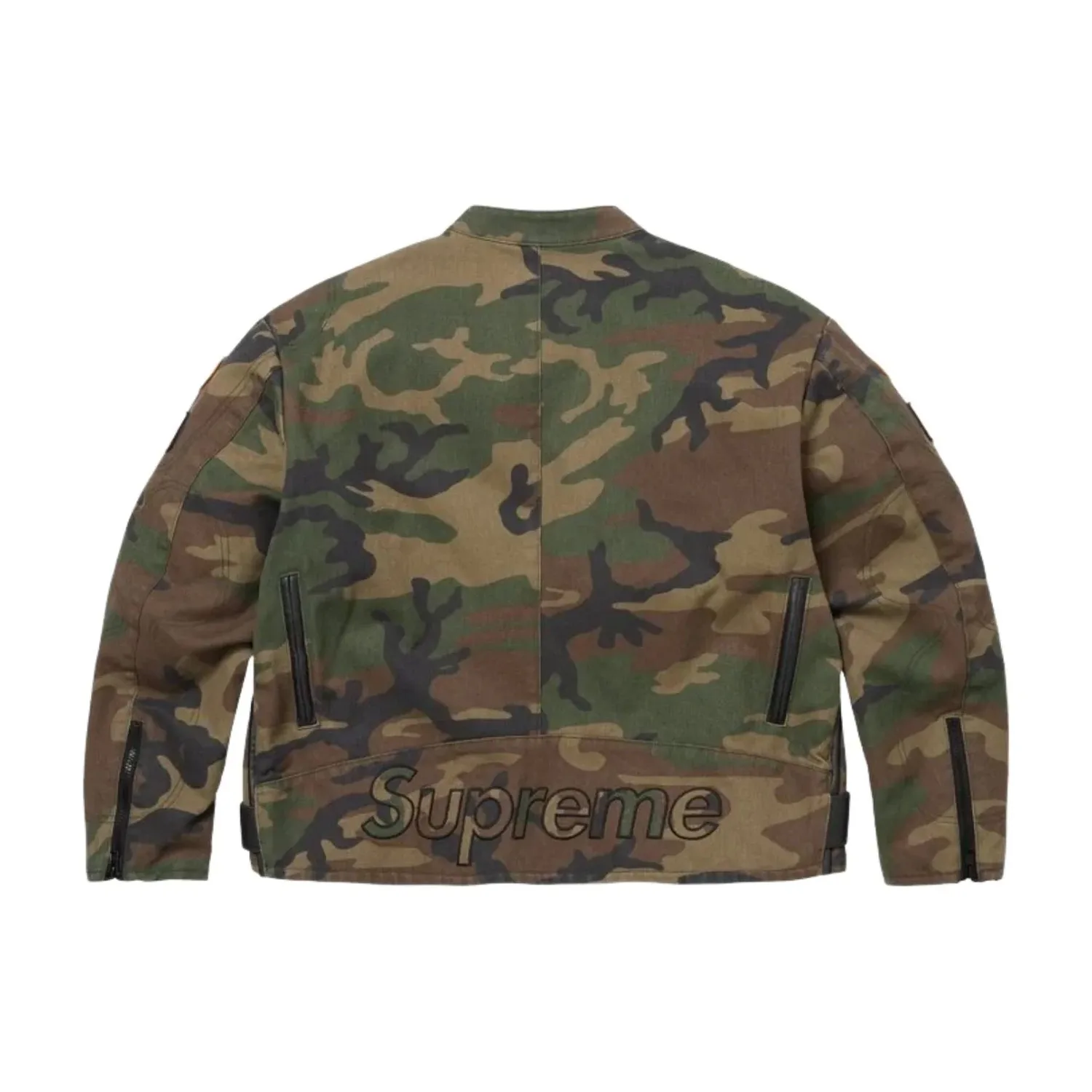 Куртка Supreme x Vanson SS26 из кожи Cordura, расцветка 'Woodland Camo', зеленый — фото 3