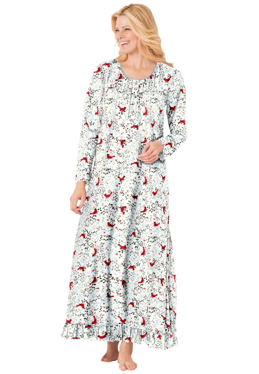 

Платье с длинными рукавами больших размеров Dreams & Co, Classic red cardinals