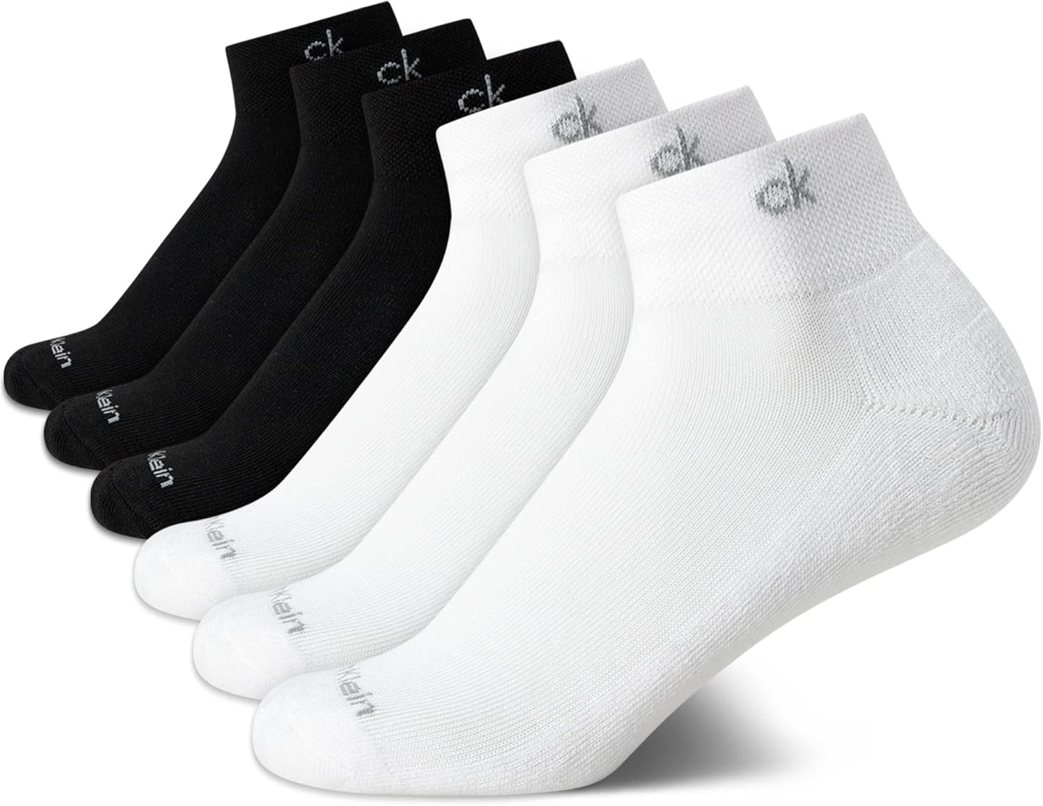 

Женские носки Calvin Klein Quarter - 6 пар спортивных носков с мягкой подошвой для женщин - женские спортивные носки (размер: 4-10), Black/White