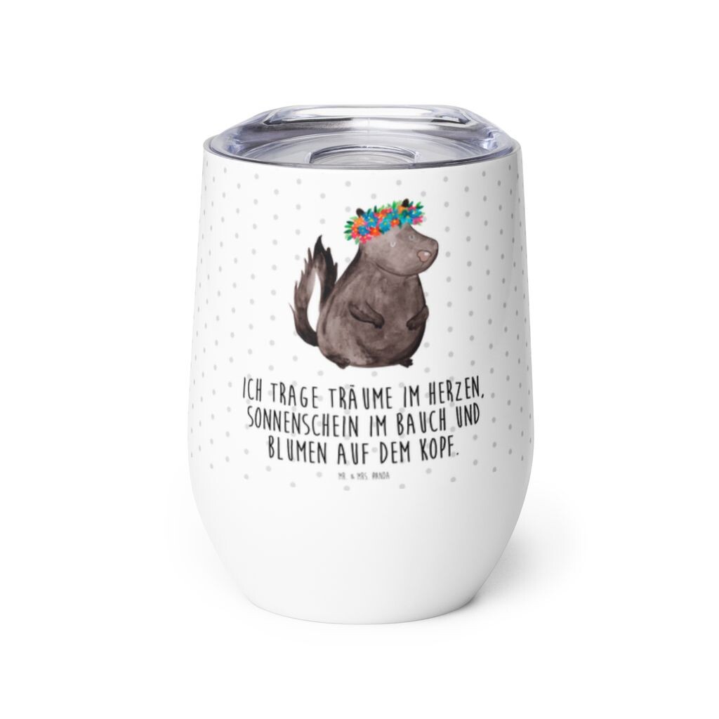 

Мистер и миссис Панда Wine Cup Skunk Girl - Белый - Подарок, Бассейн, Бокалы для вина, Чашки для глинтвейна, Вонючка, Намасте, Скунс, Термочашка, Дорожная чашка для вина, Бокал для вина Mr. & Mrs. Panda