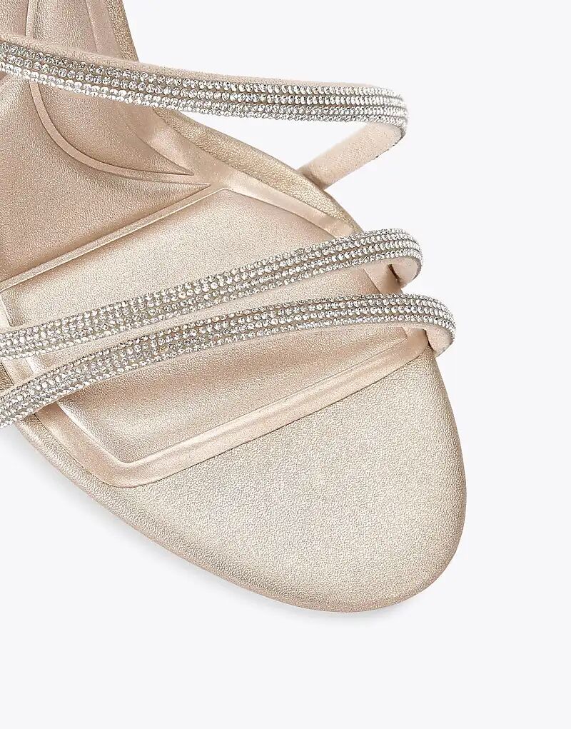 Босоножки на каблуке Carvela Spiral 105 в золотом цвете — фото 4