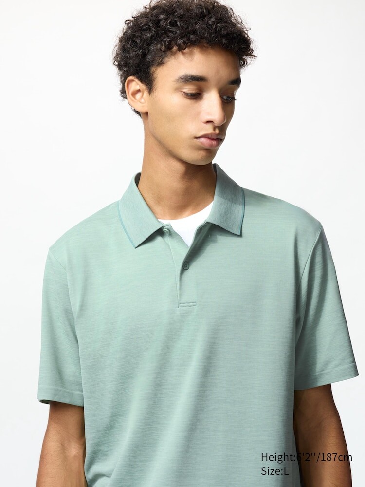 

Рубашка поло dry-ex Uniqlo, цвет 50 зеленый