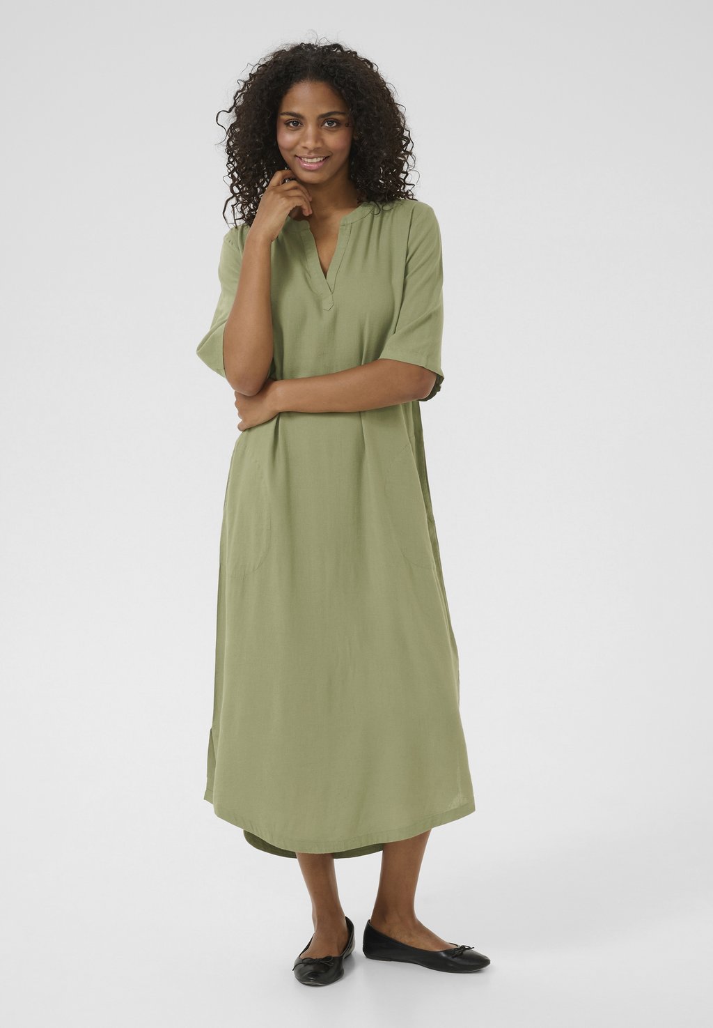 

Повседневное платье KAMILIA KAFTAN Kaffe, зеленый