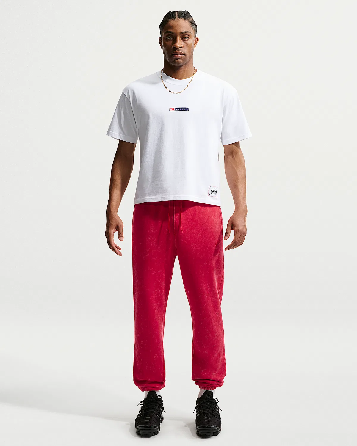 Мужская футболка Nike Sportswear, White/Navy/University Red — фото 4