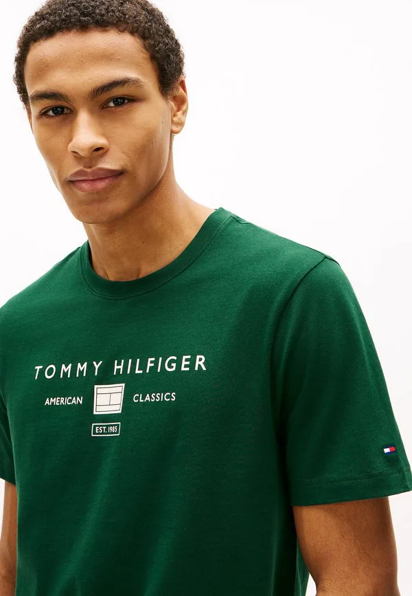 Футболка с монограммой и принтом brand love Tommy Hilfiger, Nocturnal Green — фото 4