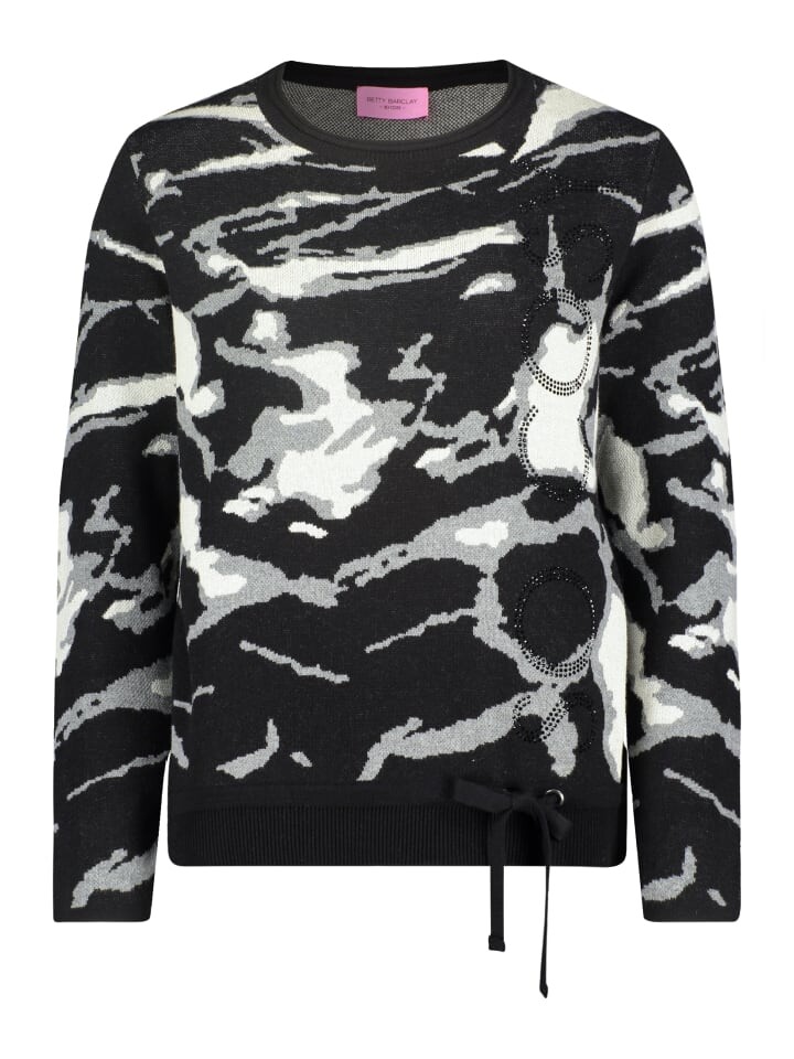 

Пуловер Betty Barclay Strickpullover mit Jacquard, цвет Patch Black/Grey