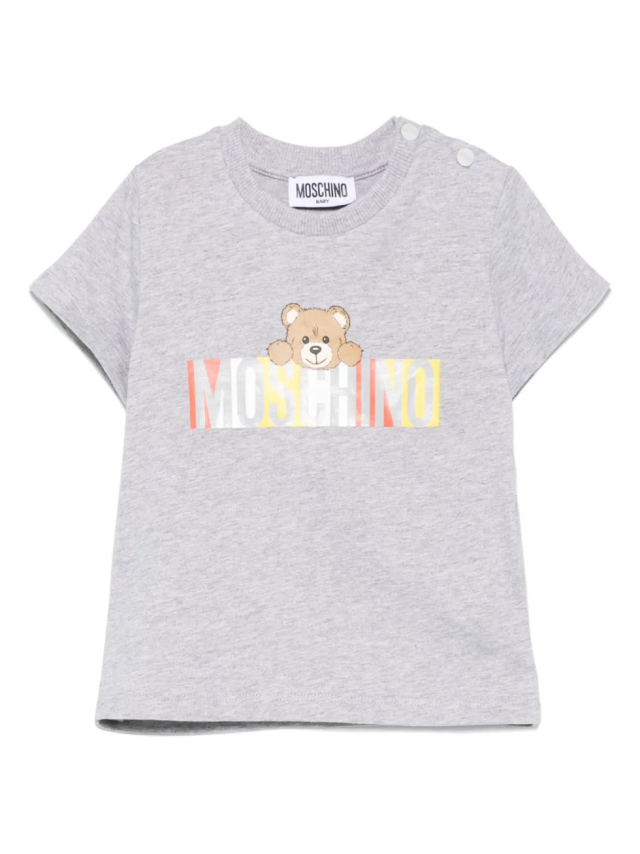 

Футболка Moschino Kids с плюшевым мишкой, серый