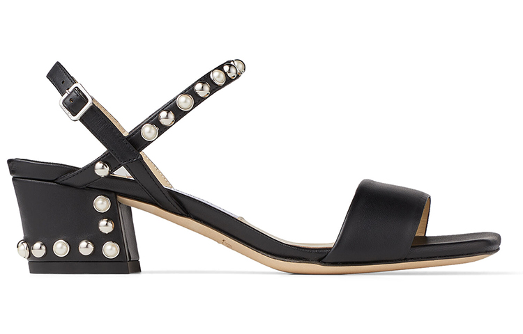 Aadra 45 Однопряжечные сандалии женские черные Jimmy Choo — фото 2