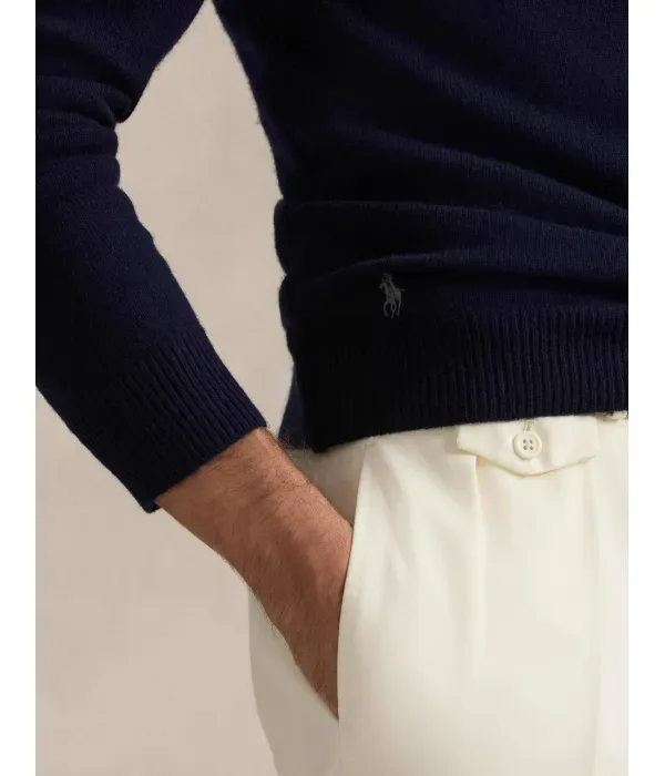 Шерстяная водолазка regular fit Polo Ralph Lauren, темно-синий — фото 4