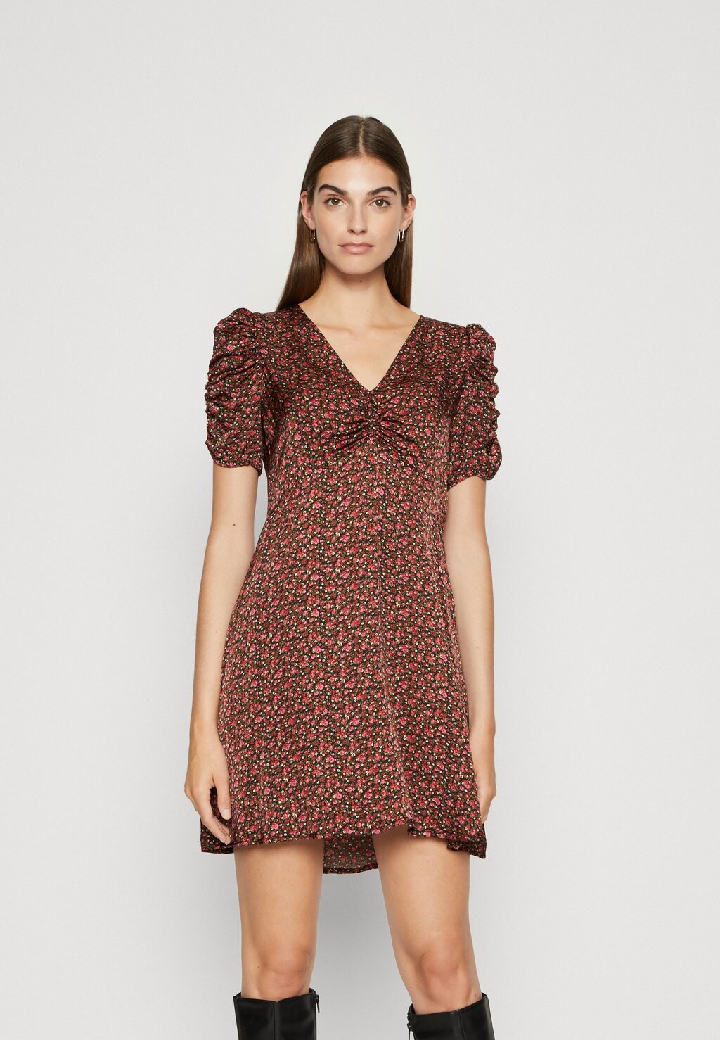 

Летнее платье Puff Ruched Mini GAP, мультиколор