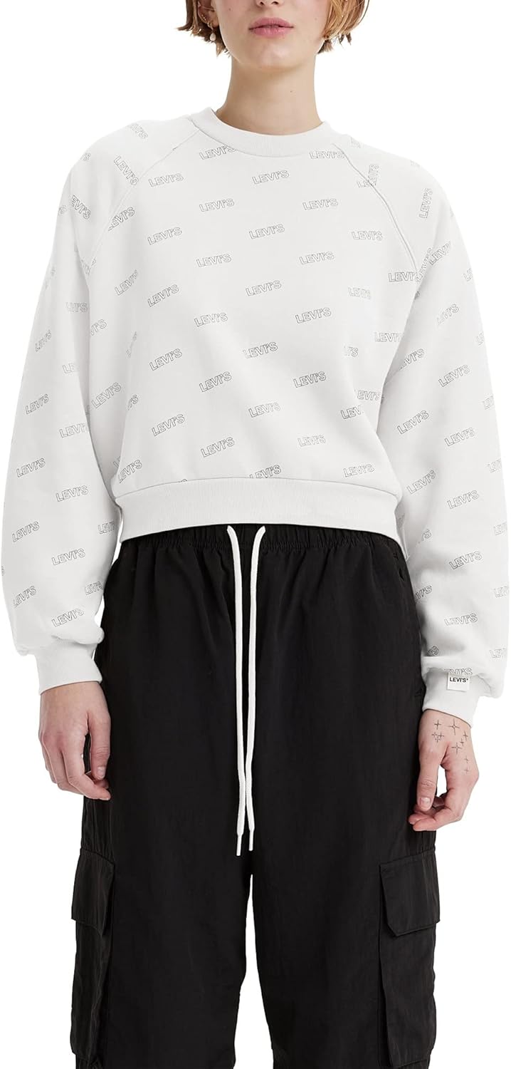 

Женская толстовка Levi's Graphic Standard с круглым вырезом (также доступна в размере Plus), (New) Bright White Pattern