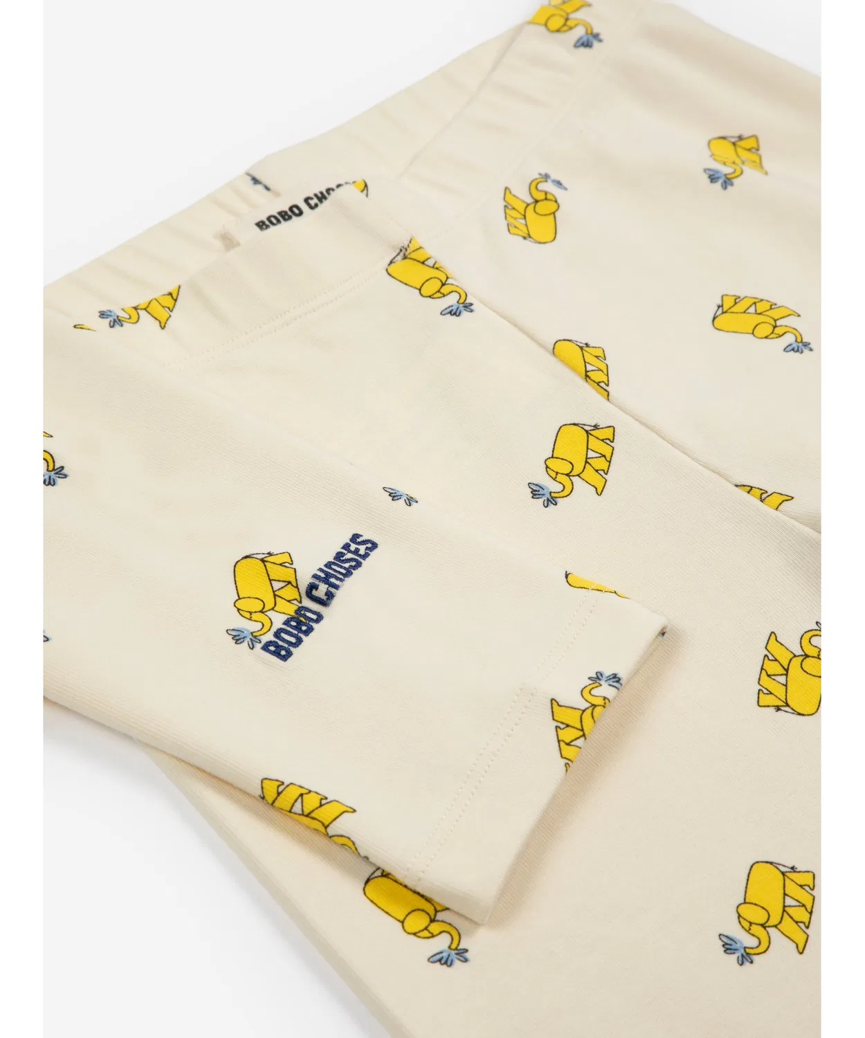 Комплект домашней одежды с принтом Yellow Elephant, бренд BOBO CHOSES, бежевый — фото 4