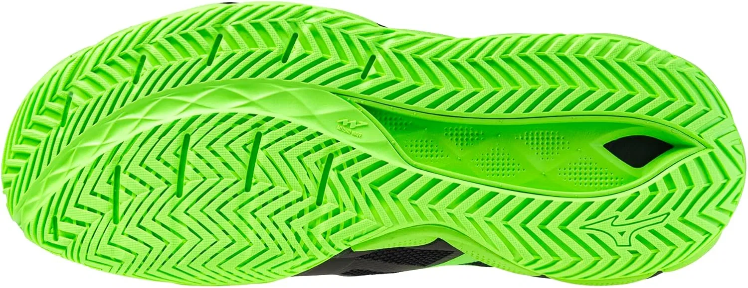 Мужские кроссовки для тенниса и ракеточных видов спорта Mizuno Wave Enforce Tour 2, черные-зеленые — фото 2