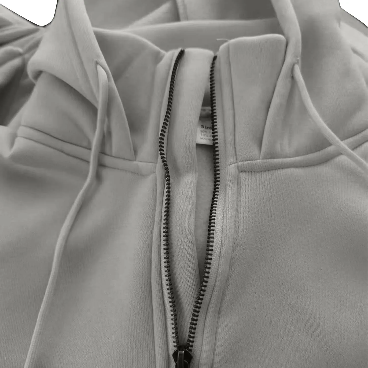 Толстовка с капюшоном 1/4 Zip для мужчин, флисовая, с карманами — фото 4