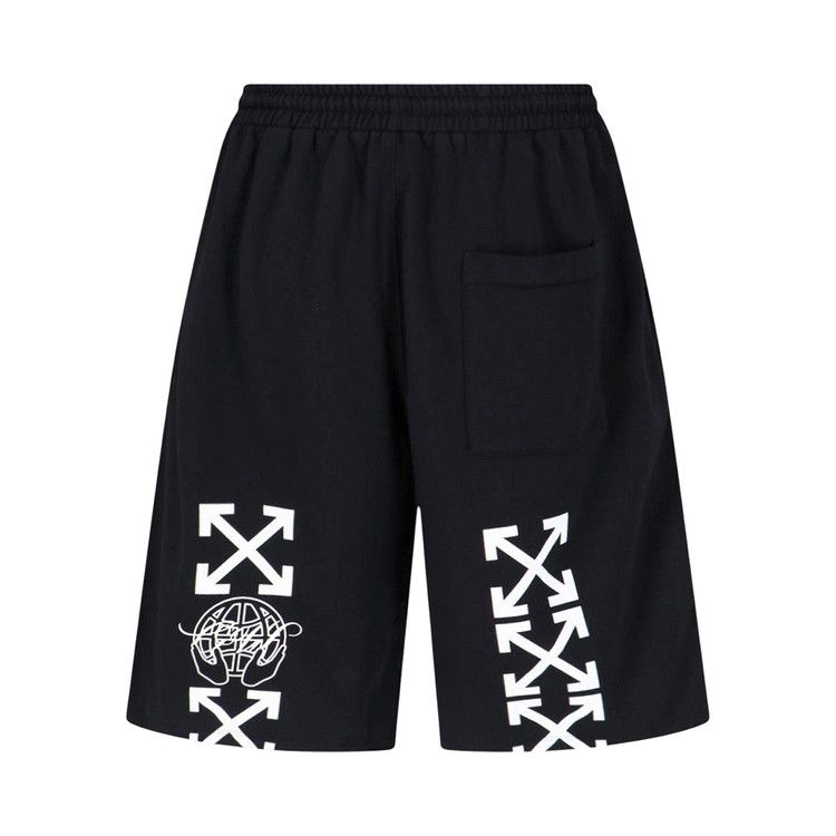 Спортивные шорты Off-White Exactly The Opposite Arrow Skate Sweatshorts, Black — фото 2