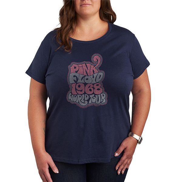 

Футболка Plus size Pink Floyd Groovy Retro Graphic Licensed Character, Navy, Синий, Футболка Plus size Pink Floyd Groovy Retro Graphic Licensed Character, Navy