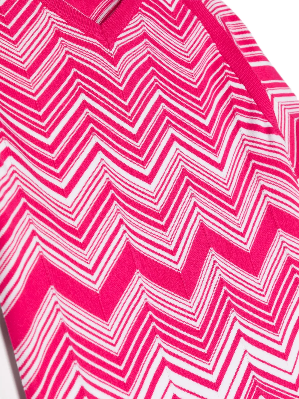 Платье с рукавами реглан и узором зигзаг Missoni Kids, розовый — фото 3