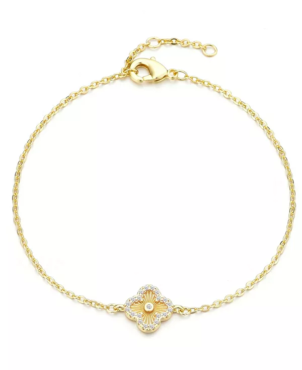 

Браслет-Галло с золотыми пуговицами из кубического циркония Adornia, gold