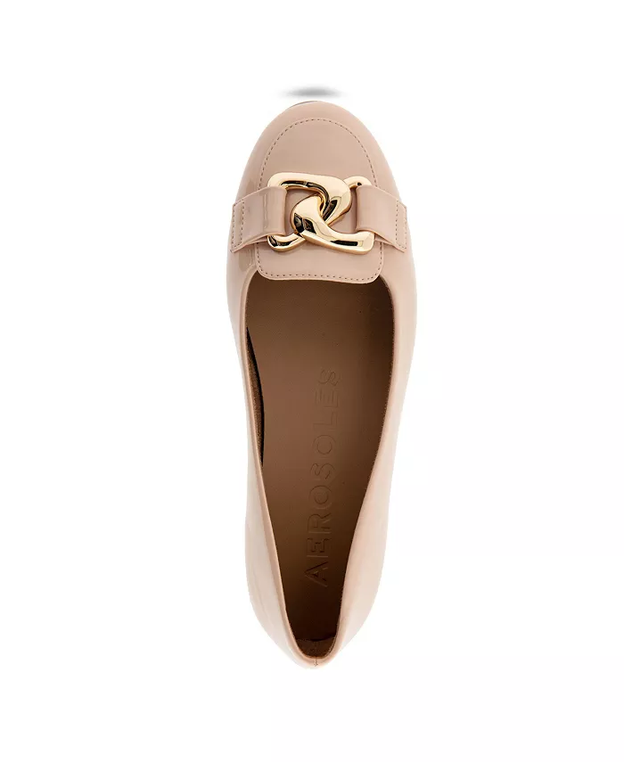 Женские балетки Bell Almond Toe Aerosoles, коричневый/бежевый — фото 4