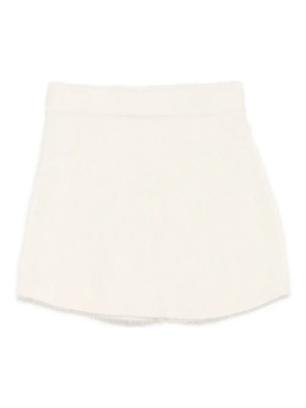 

Мини-юбка А-силуэта из смеси альпаки и шерсти Soft Goat, белый