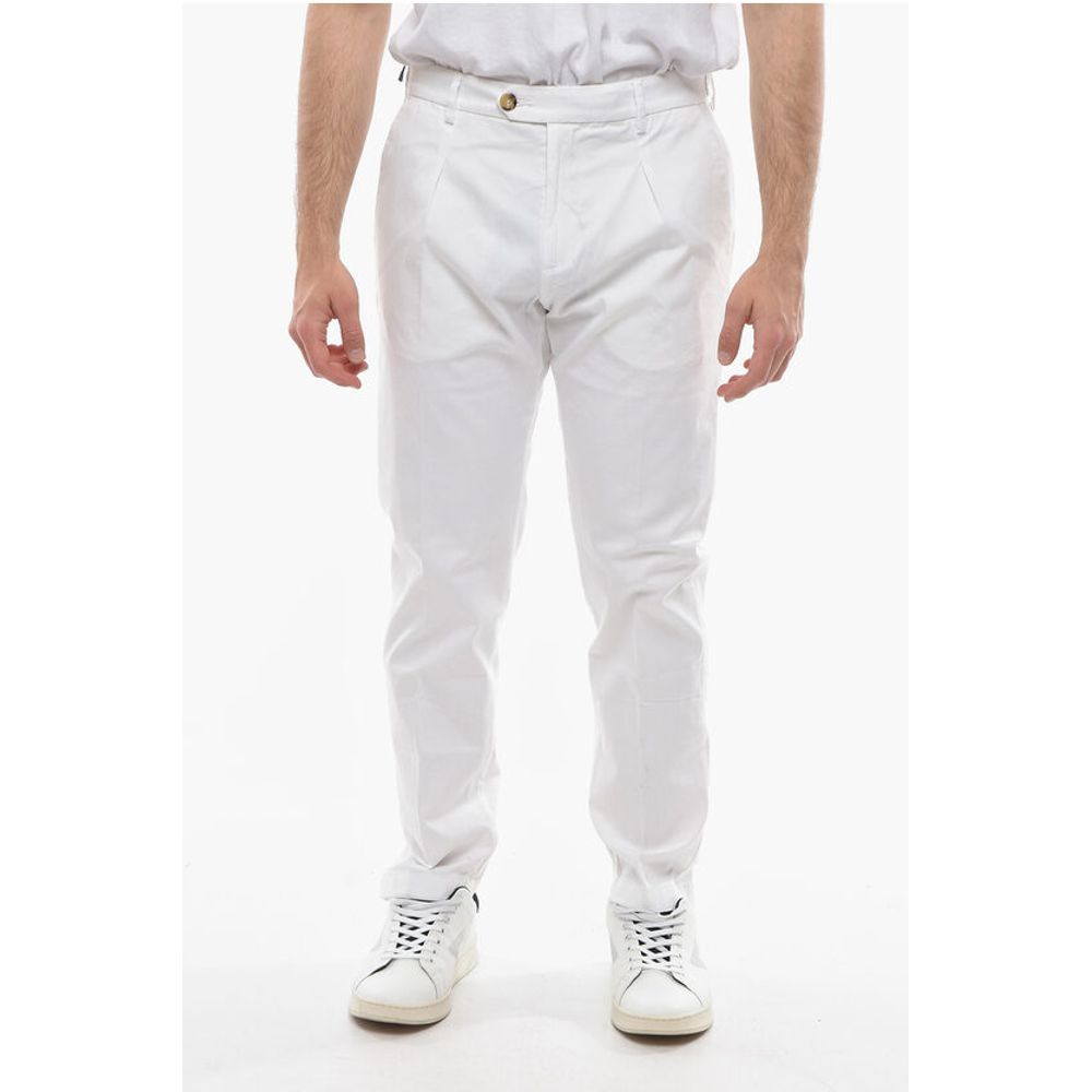 

Брюки RAVAL из эластичного хлопка с одной складкой Cruna, White