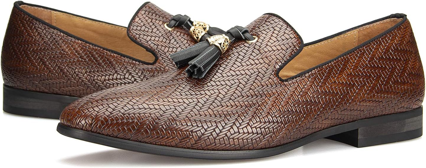 

Мужские лоферы Meijiana для свадьбы, лоферы без шнурков для мужчин, обувь к смокингу, Brown-04