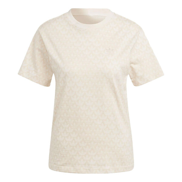 

Футболка (WMNS) adidas originals TREFOIL MONOGRAM T-Shirt 'Beige', бежевый