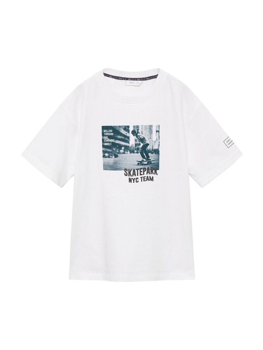 

Футболка MANGO KIDS TEAM, экрю