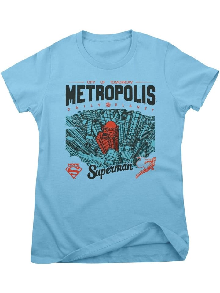 

Футболка Metropolis Daily Planet Girly Tee синего цвета Superman, Синий, Футболка Metropolis Daily Planet Girly Tee синего цвета Superman