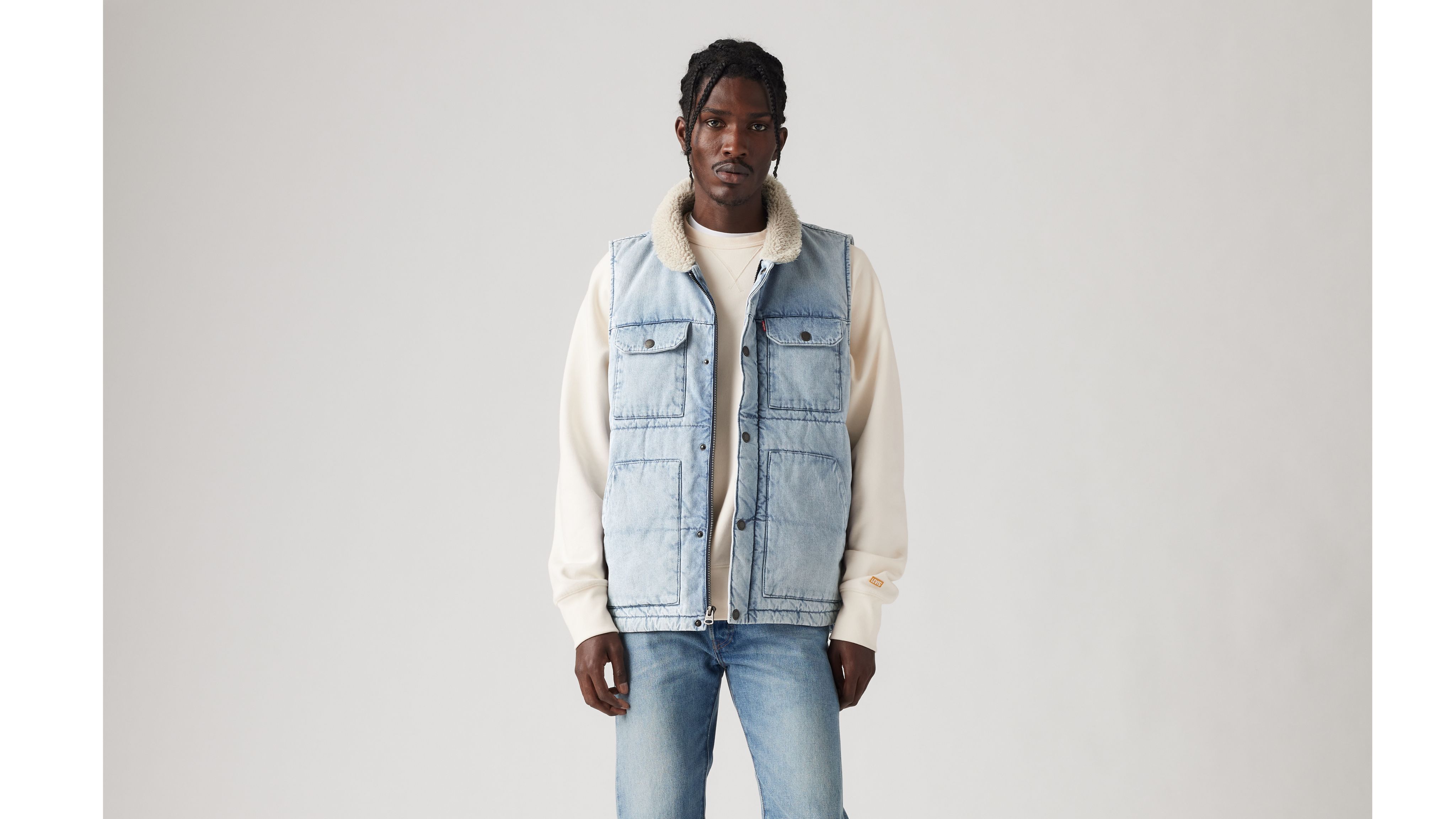 

Жилет стеганый утилитарный Levi's, цвет Denim - Blue