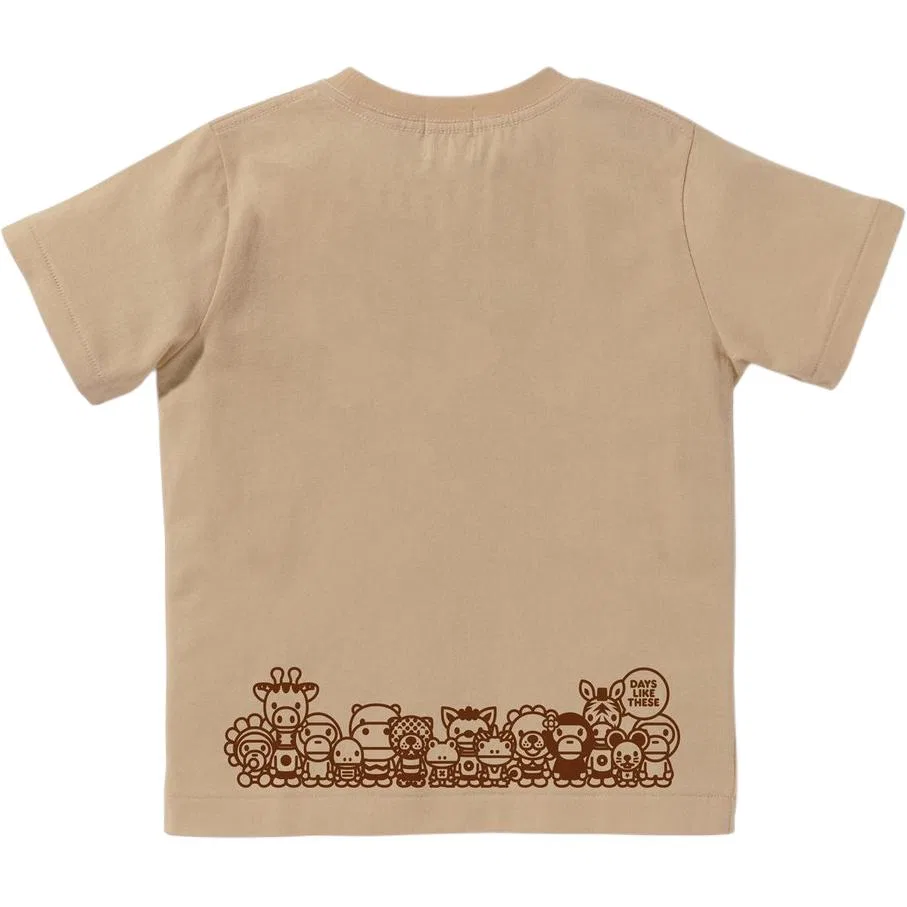 Детская футболка с круглым вырезом A BATHING APE, Beige — фото 3