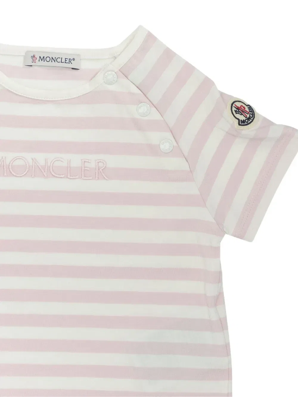 Футболка в полоску Moncler Enfant, белый — фото 4