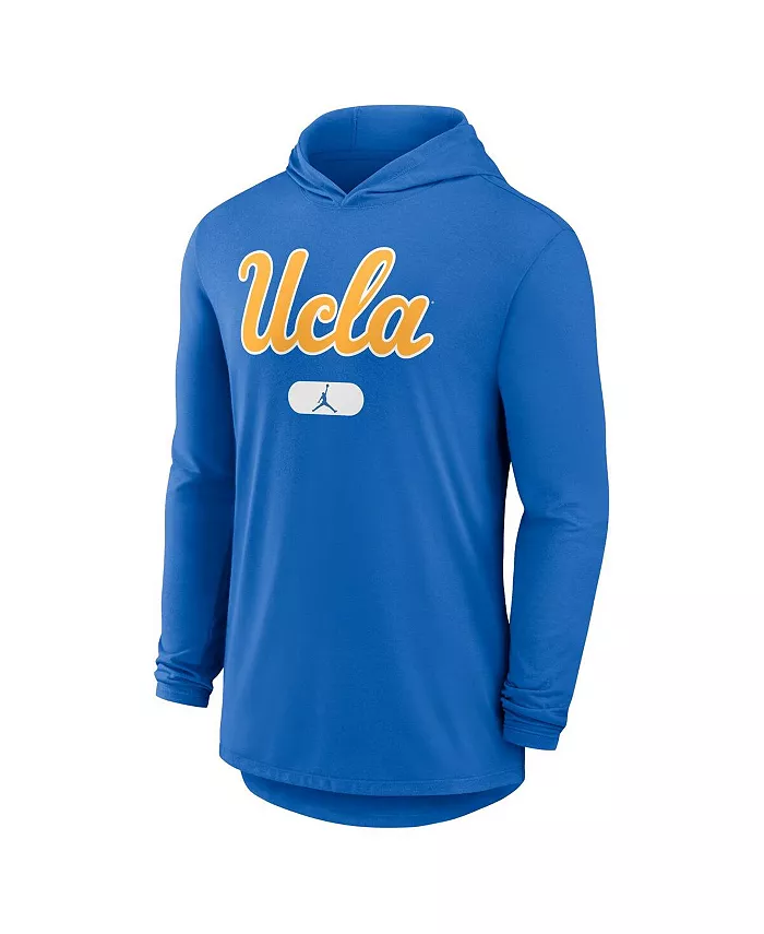 Мужская синяя легкая толстовка с длинными рукавами UCLA Bruins Performance Jordan — фото 3