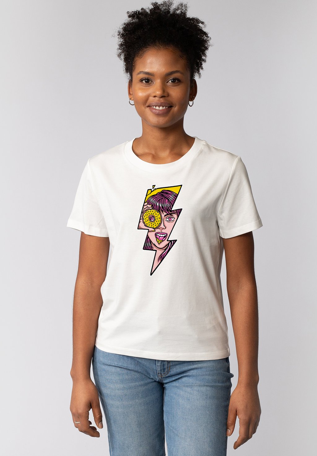 

Футболка с принтом DONUT watapparel, белый