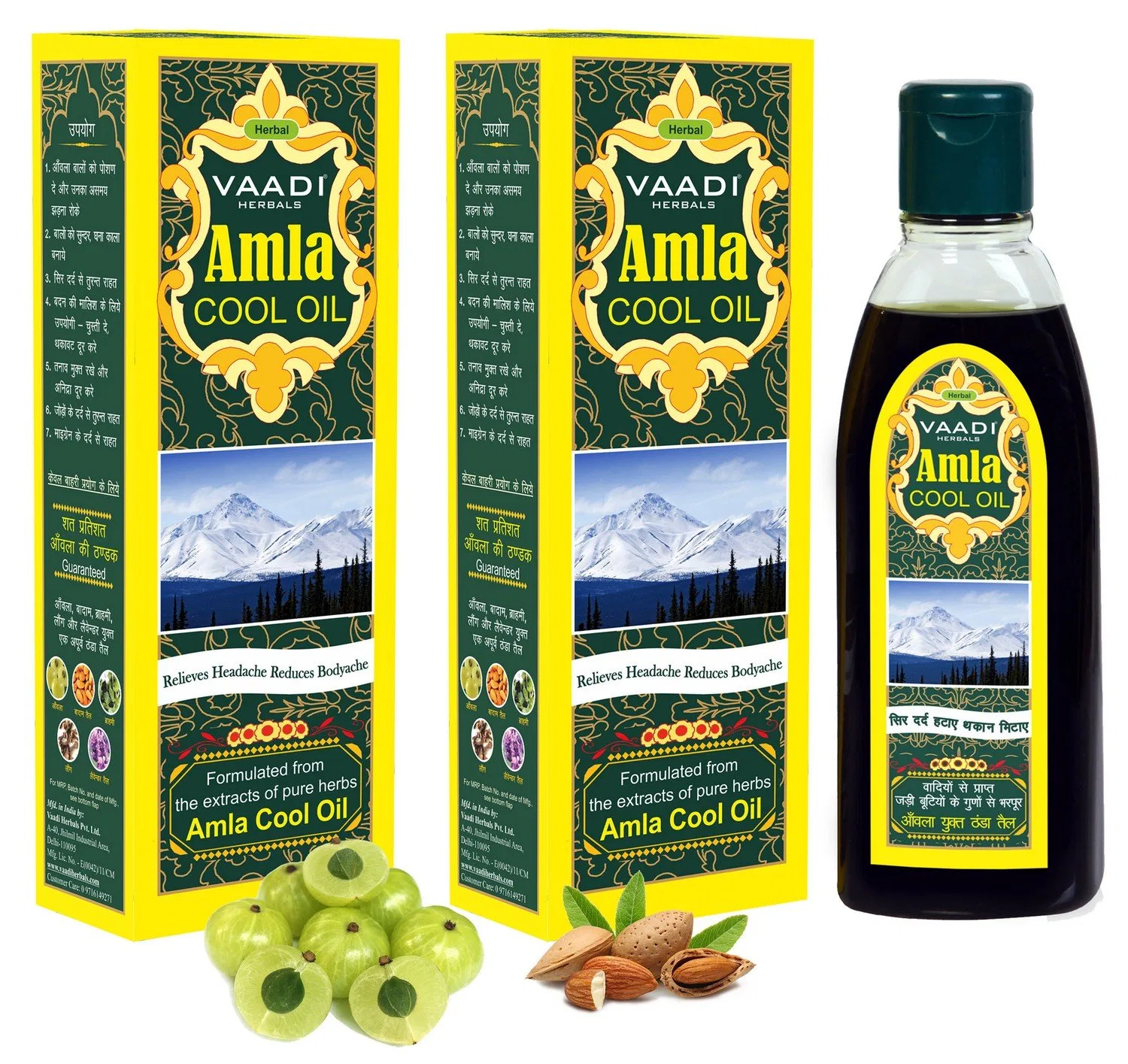 Набор охлаждающего масла для волос «Amla Cool Oil» с брахми и амлой от Vaadi Herbals Vaadi Herbals — фото 2