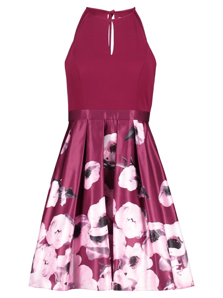 

Короткое платье Vera Mont Cocktailkleid mit Blumenprint, цвет Red/Pink