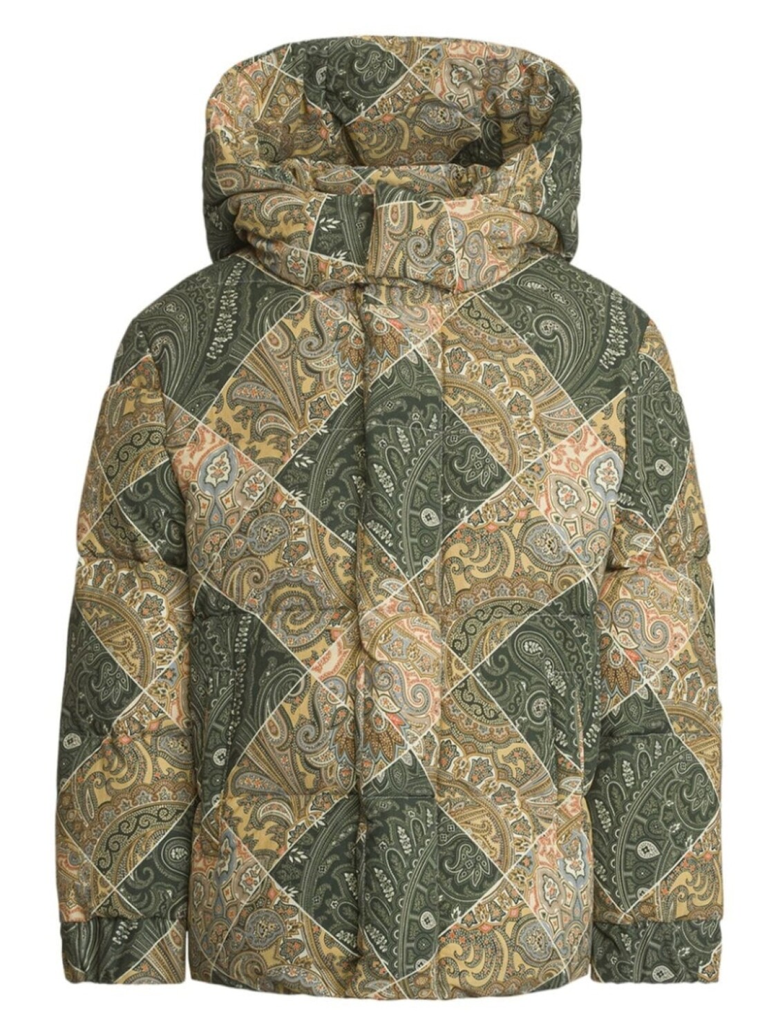 

ETRO KIDS пуховик с принтом пейсли, зеленый