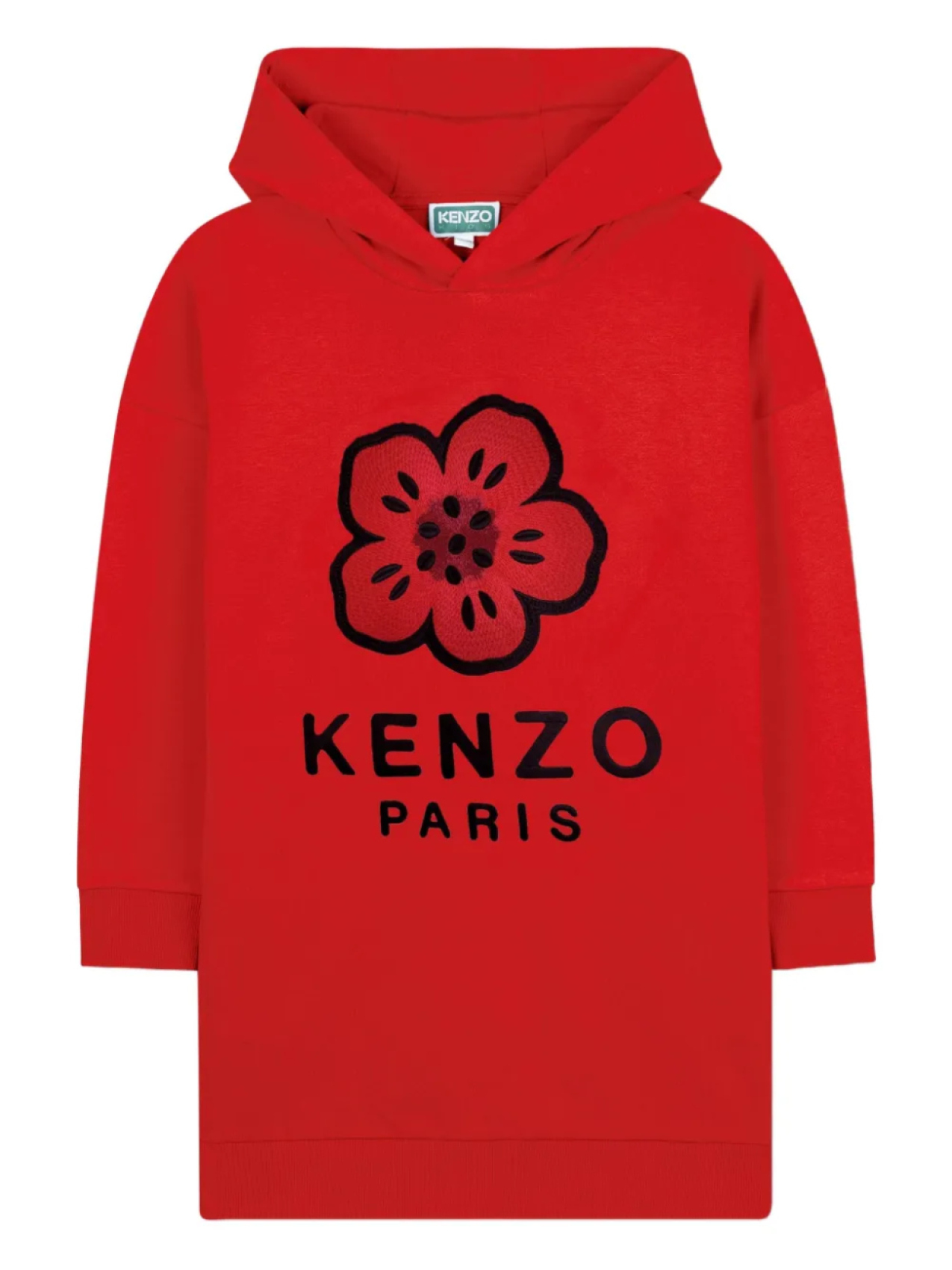 

Kenzo Kids платье Boke Flower с капюшоном, красный