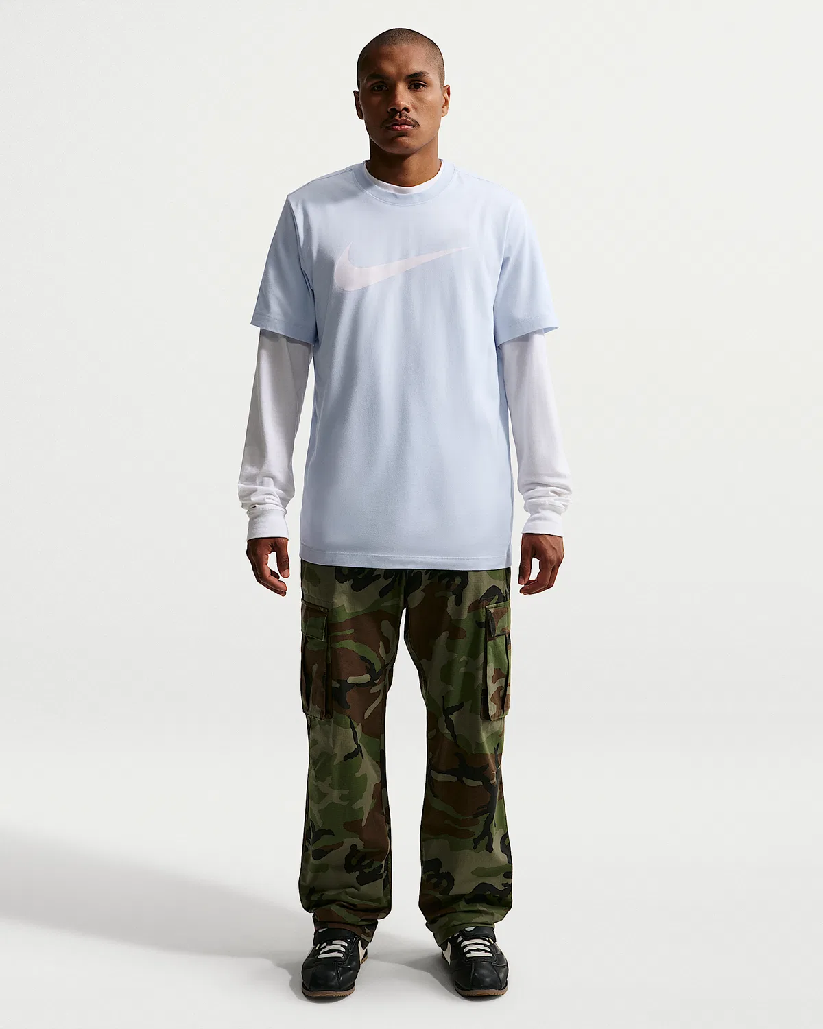 Мужская футболка Nike Sportswear Swoosh, Hydrogen Blue — фото 4